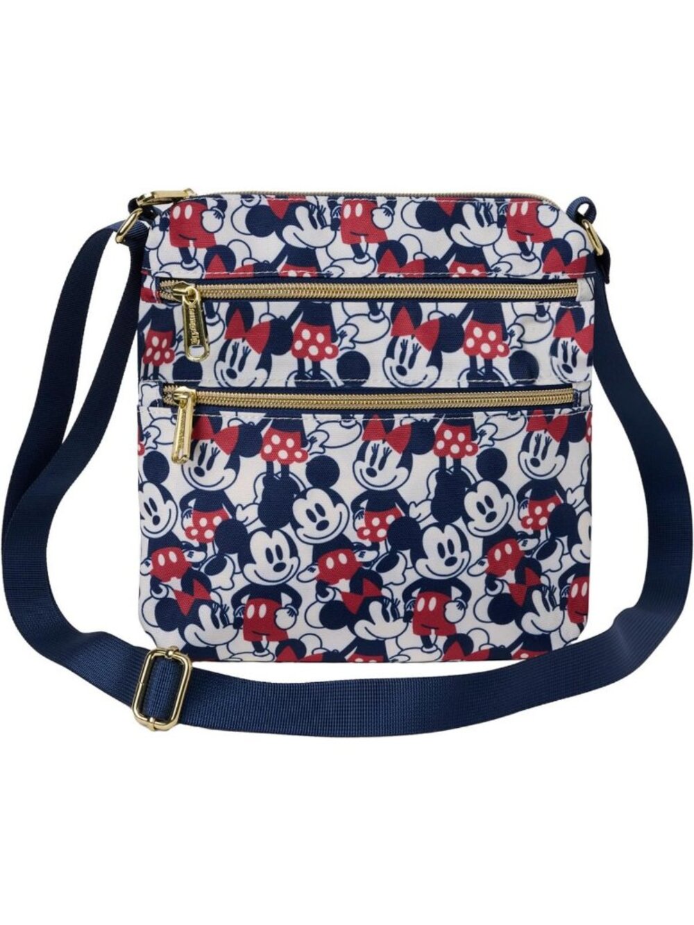 Chic Navy Nylon Crossbody Purse for Women | Mickey & Minnie Mouse Passport Bag